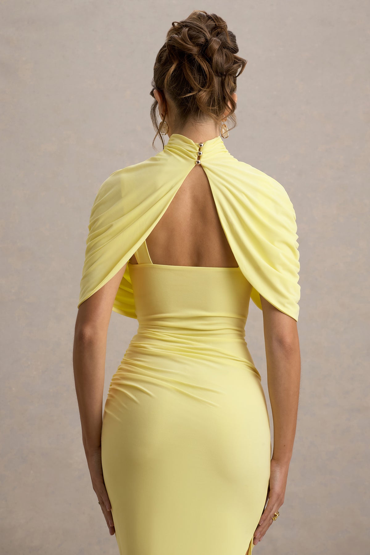 Cape Yellow Sleeve Midi