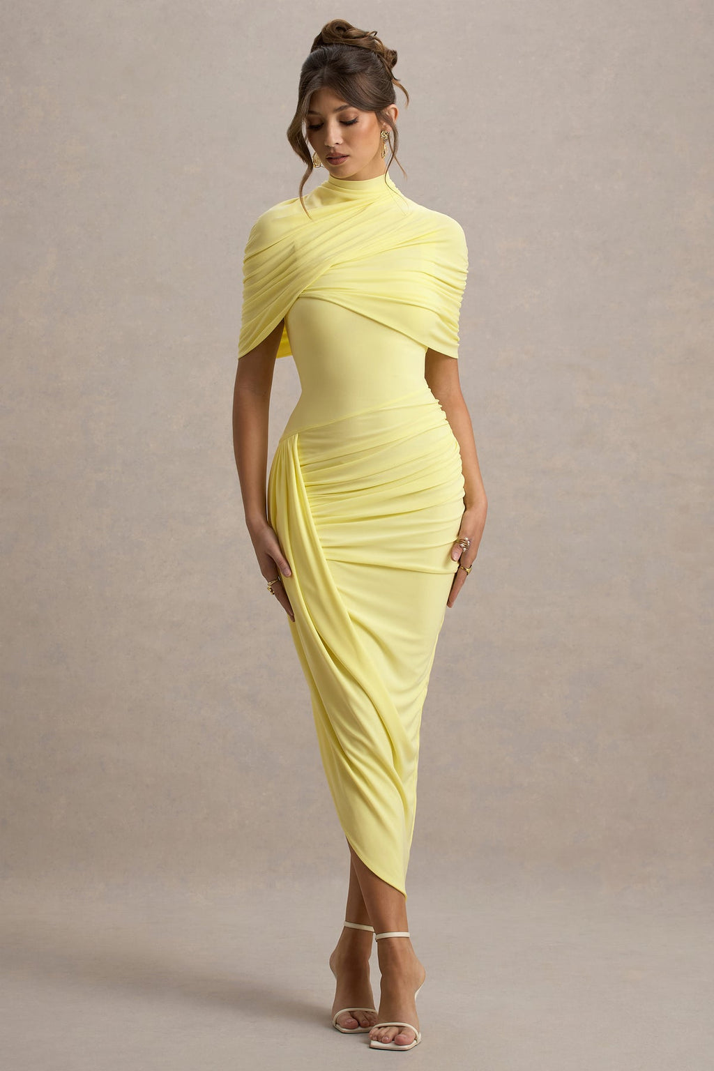 Cape Yellow Sleeve Midi