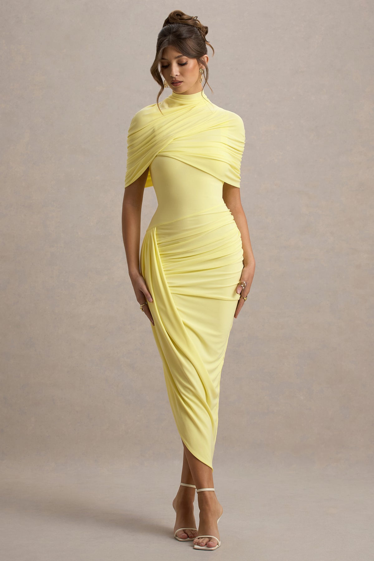Cape Yellow Sleeve Midi
