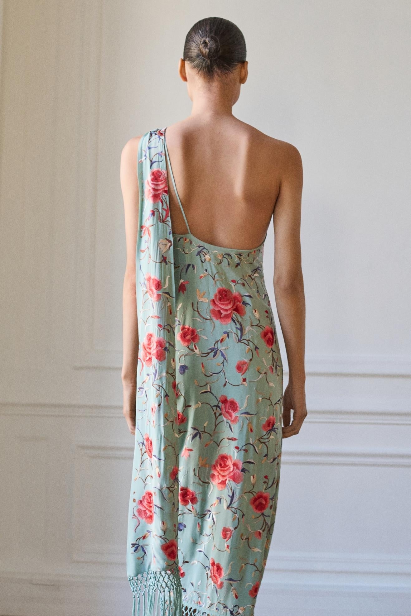 Halter Tassel Floral Midi