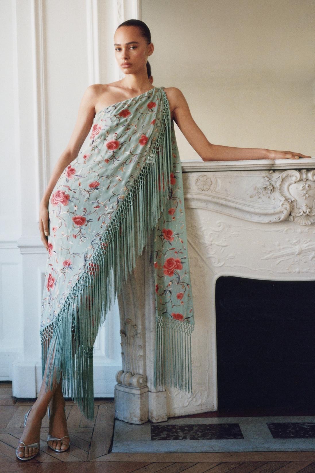 Halter Tassel Floral Midi