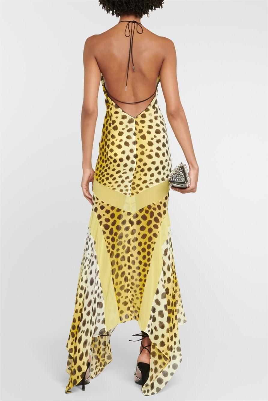 Leopard Halter Yellow Maxi
