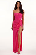 White Rhinestone Bandage Dress