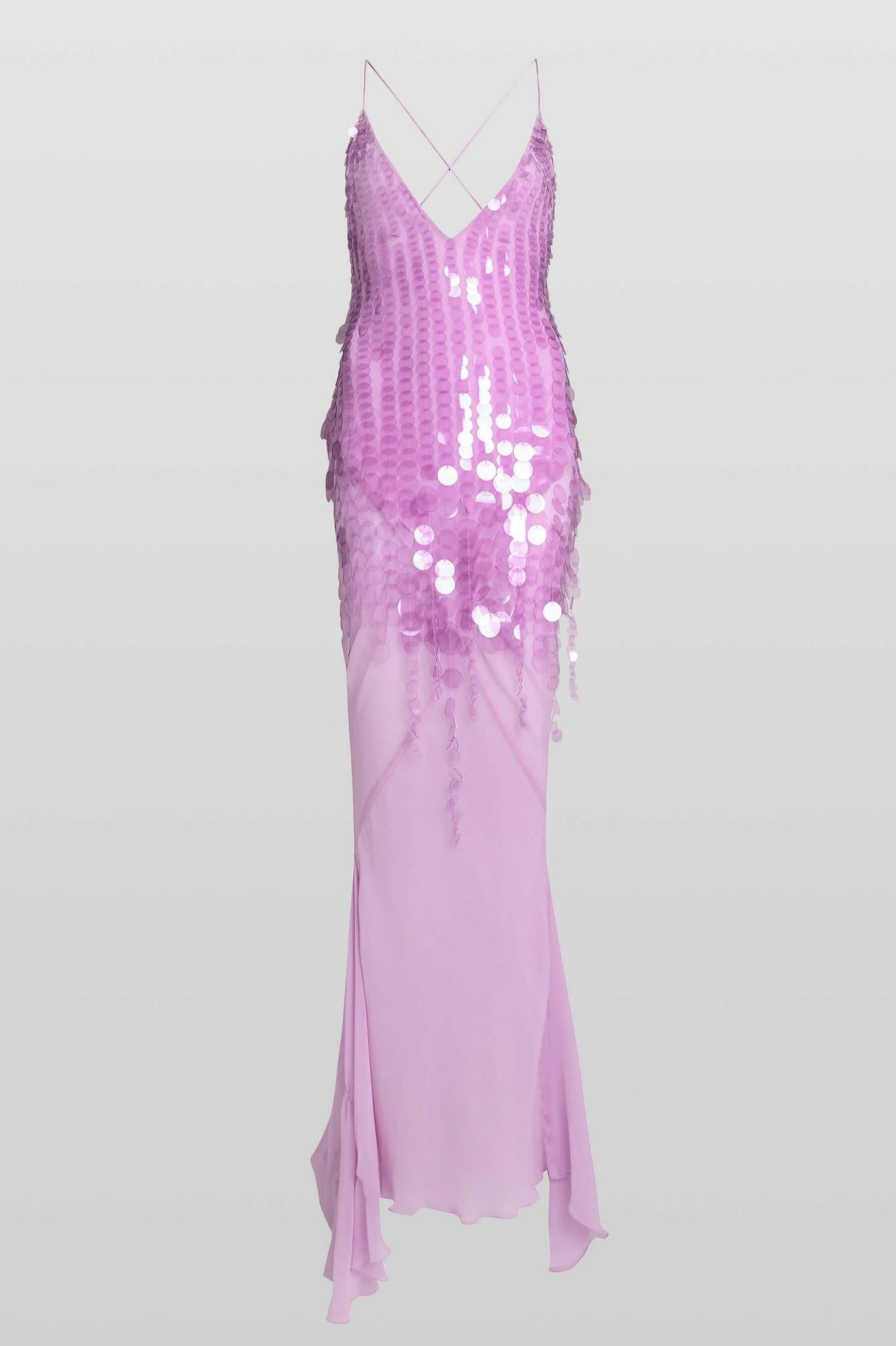 Pink High-Stretch Backless Maxi