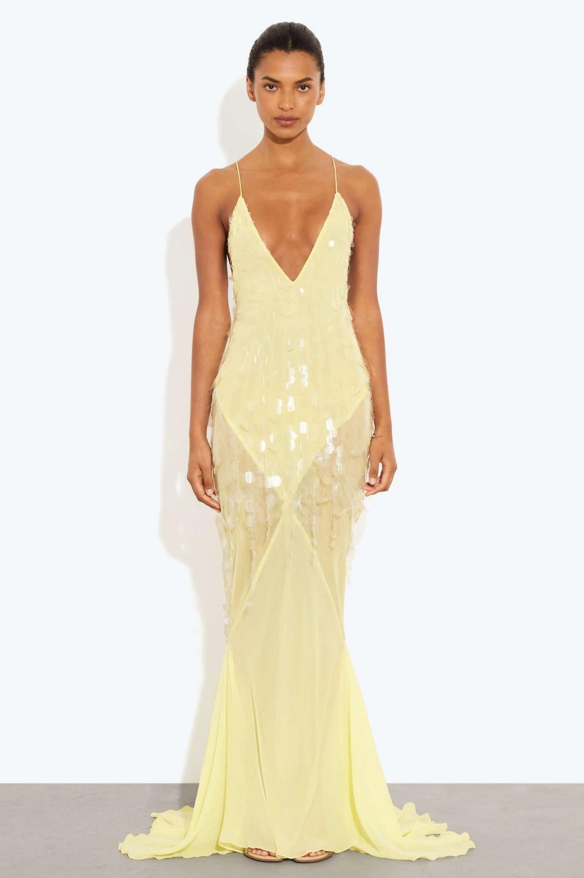 Pink High-Stretch Backless Maxi
