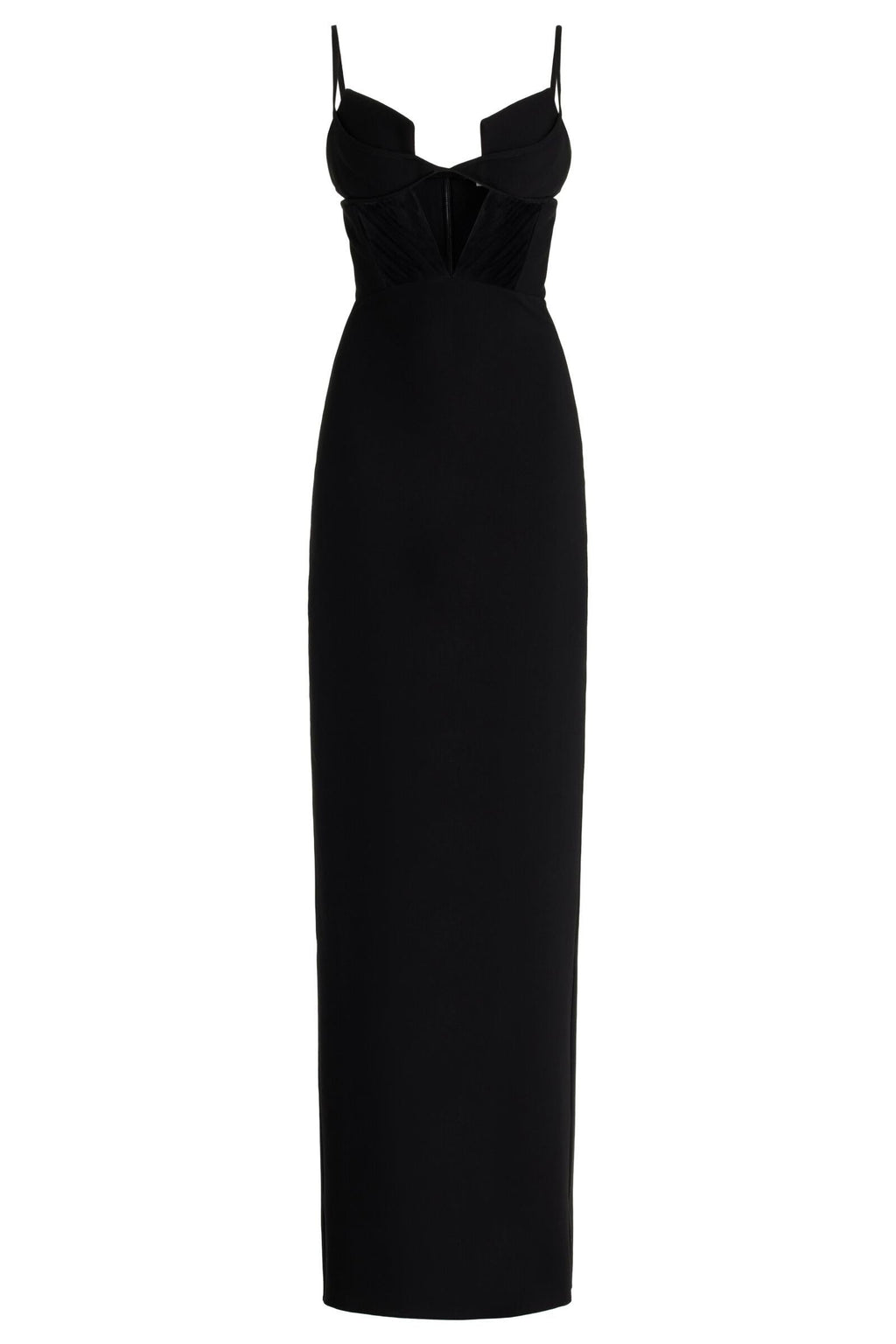 Black Cutout Spliced Maxi Dress