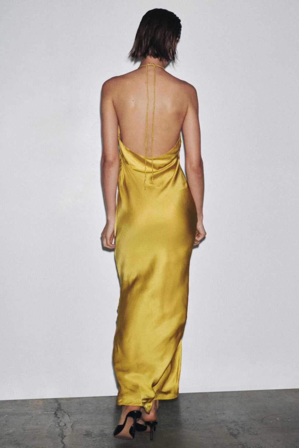 Sleeveless Satin Floral Midi