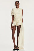 ‌High-Stretch White Short Sleeve
