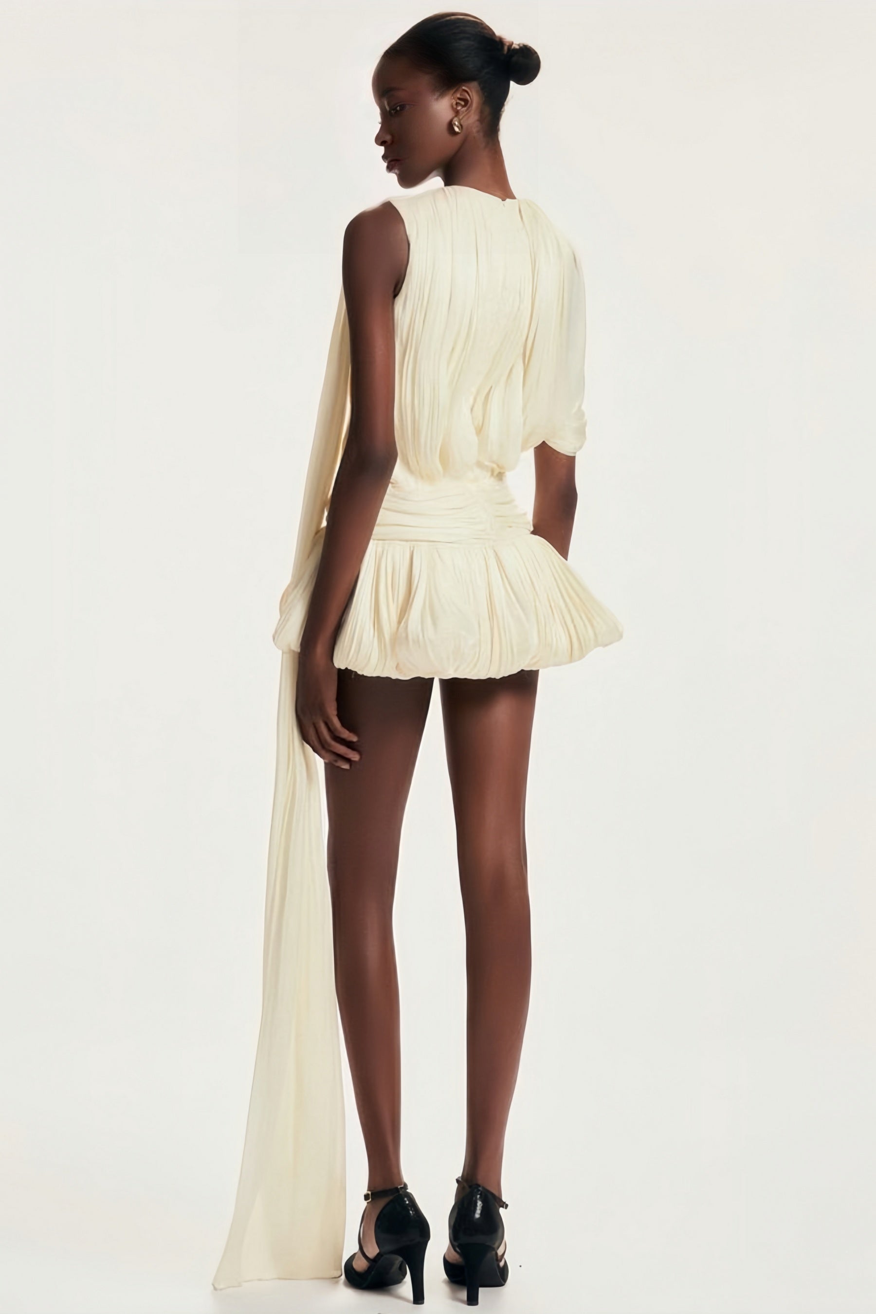 ‌High-Stretch White Short Sleeve