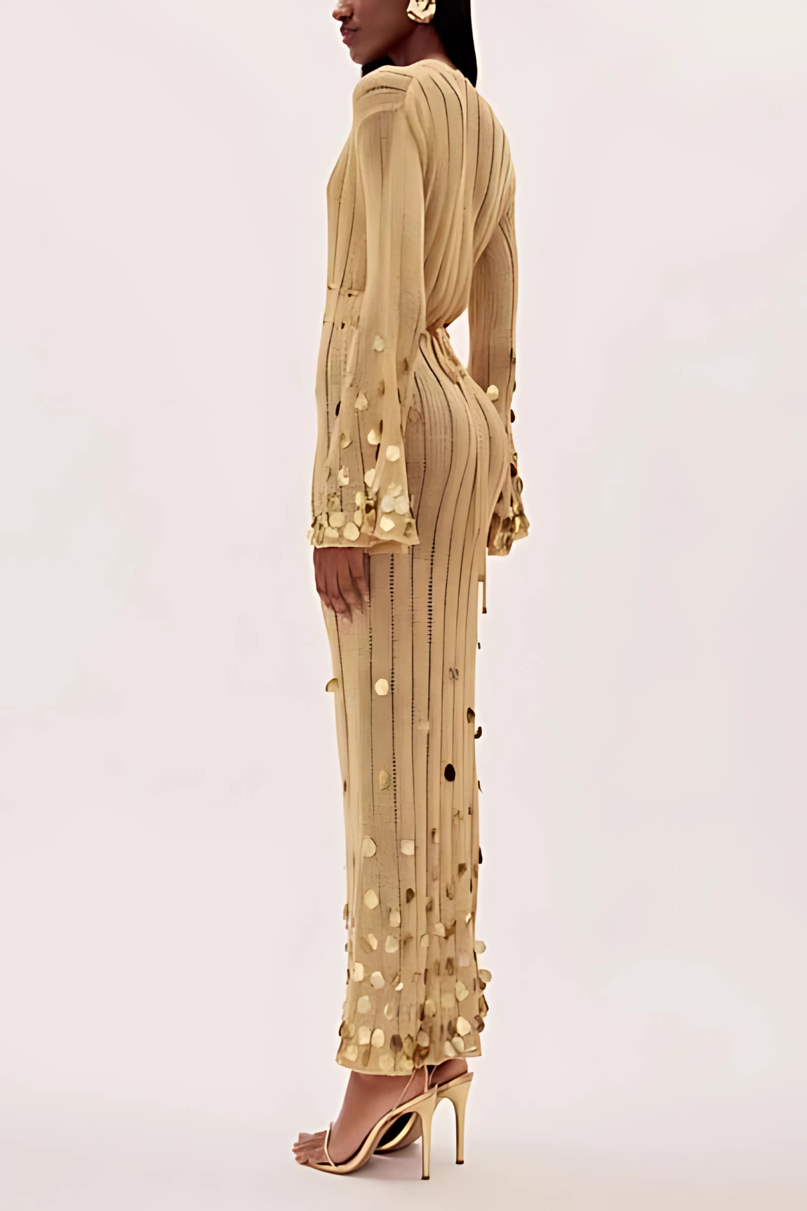Mid-Stretch Sequin Maxi Dress