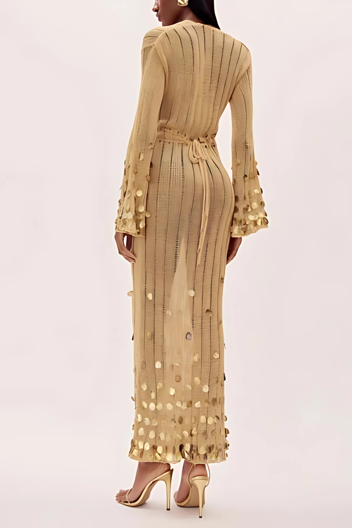 Mid-Stretch Sequin Maxi Dress