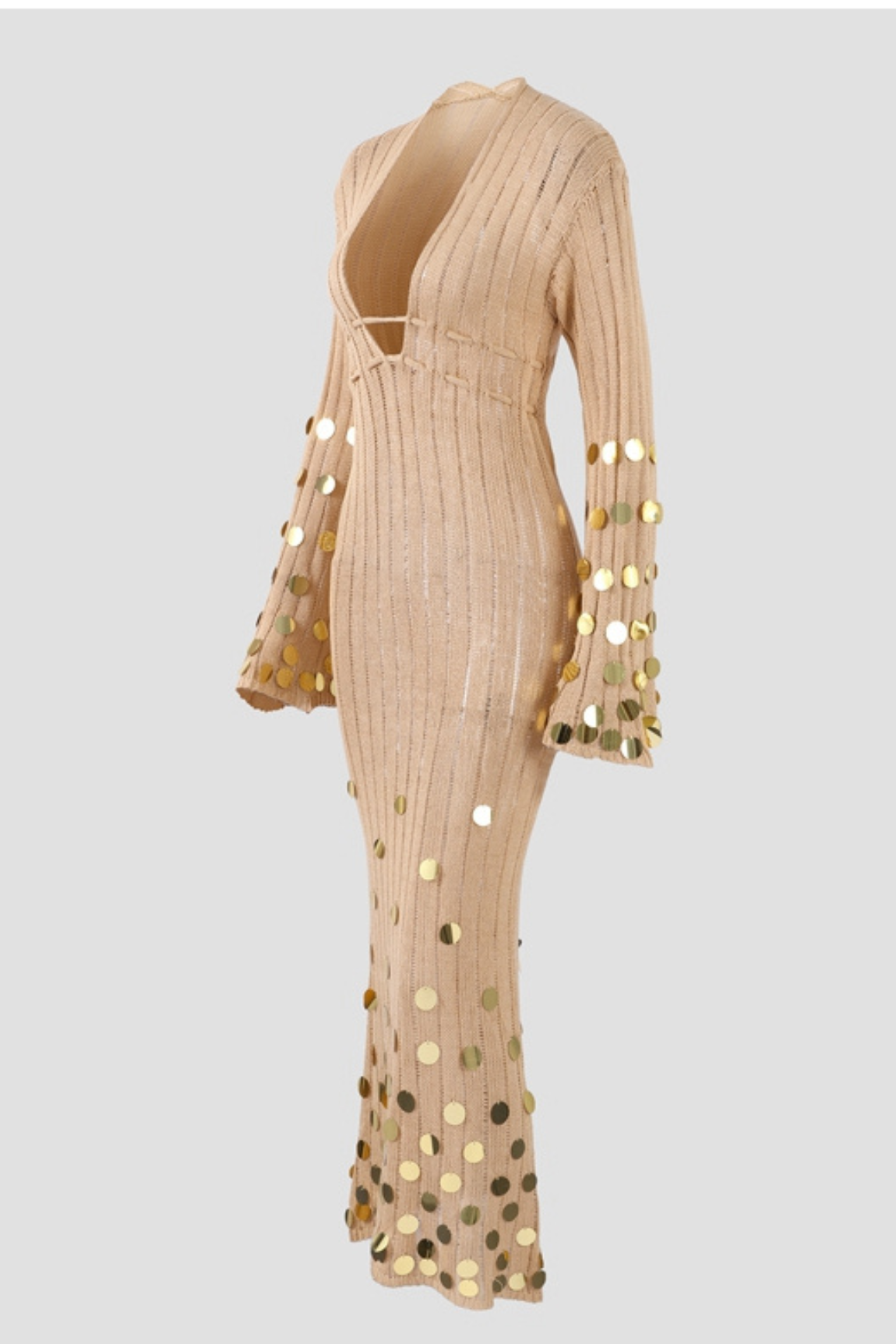 Mid-Stretch Sequin Maxi Dress