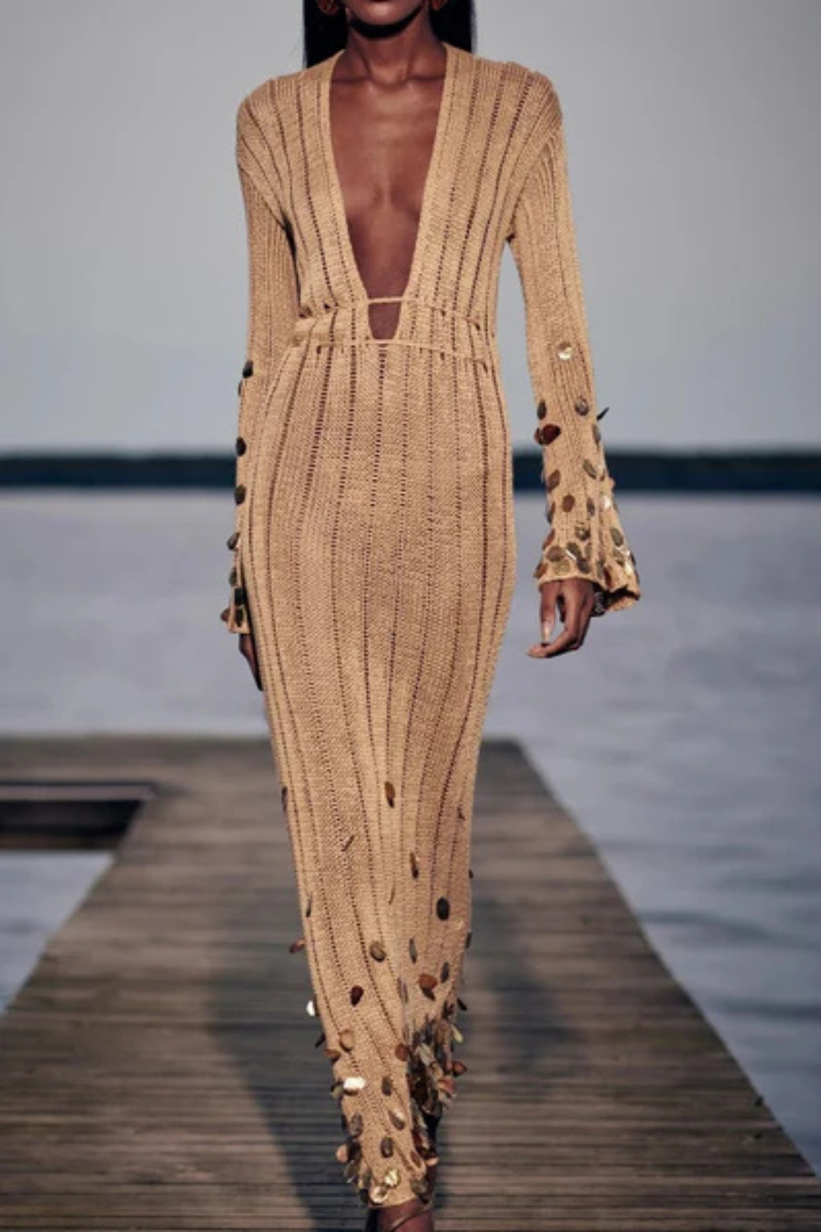 Mid-Stretch Sequin Maxi Dress