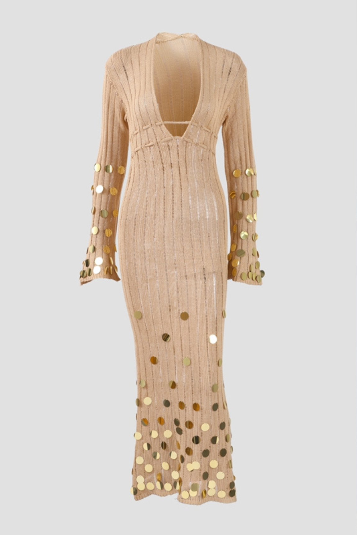 Mid-Stretch Sequin Maxi Dress