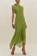 Jade Chiffon Flow Maxi
