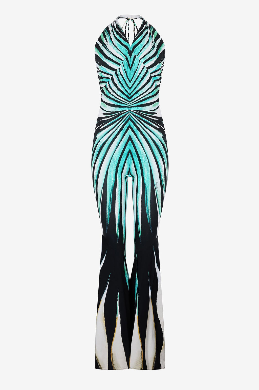 Stripe Sleeveless Cut-Out Jumpsuit