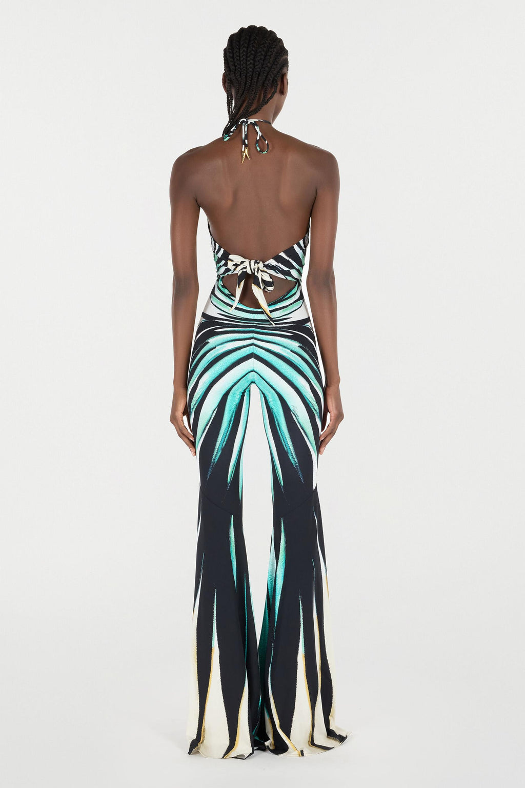 Stripe Sleeveless Cut-Out Jumpsuit