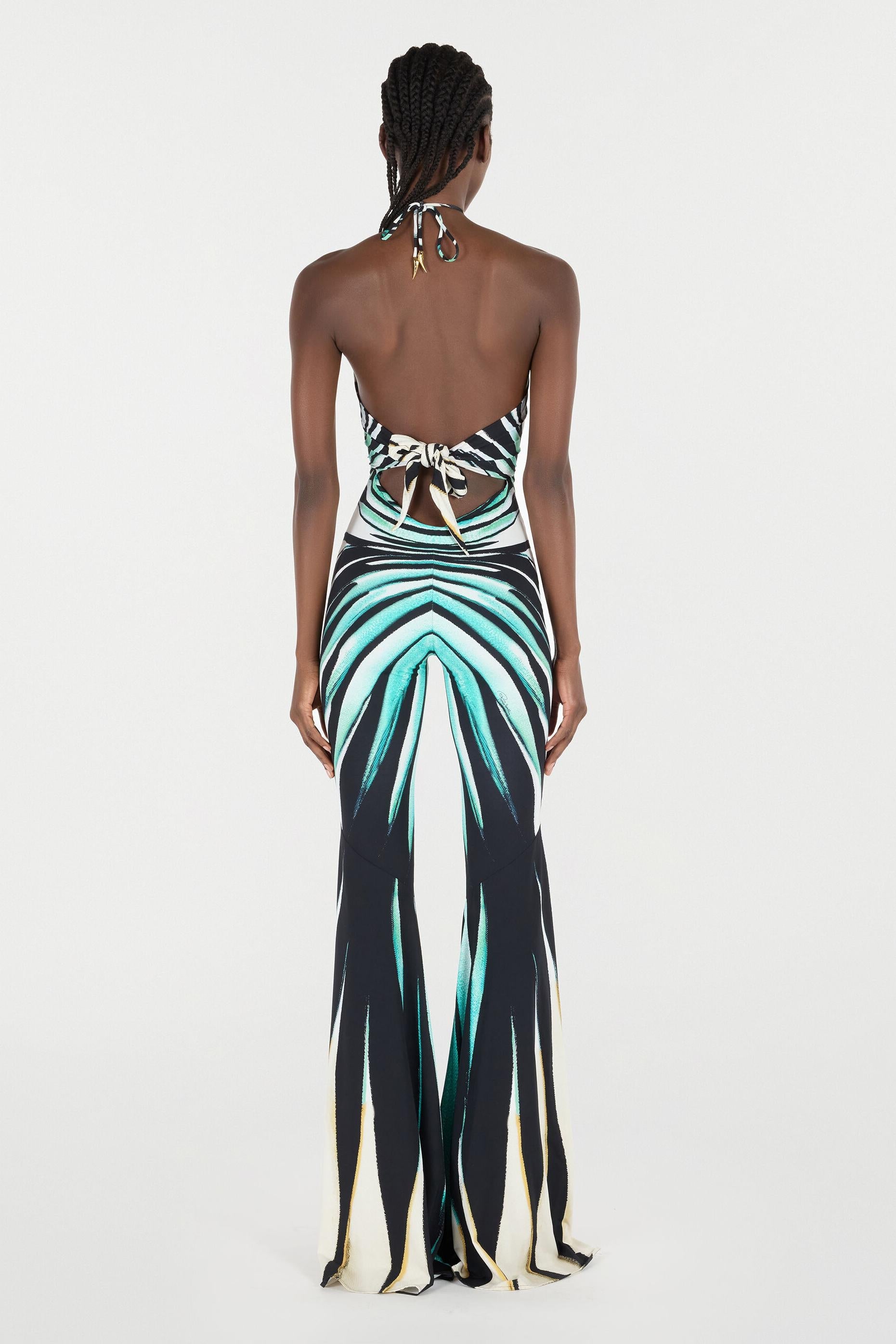 Stripe Sleeveless Cut-Out Jumpsuit