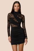 Black Lace Long Sleeve Mini