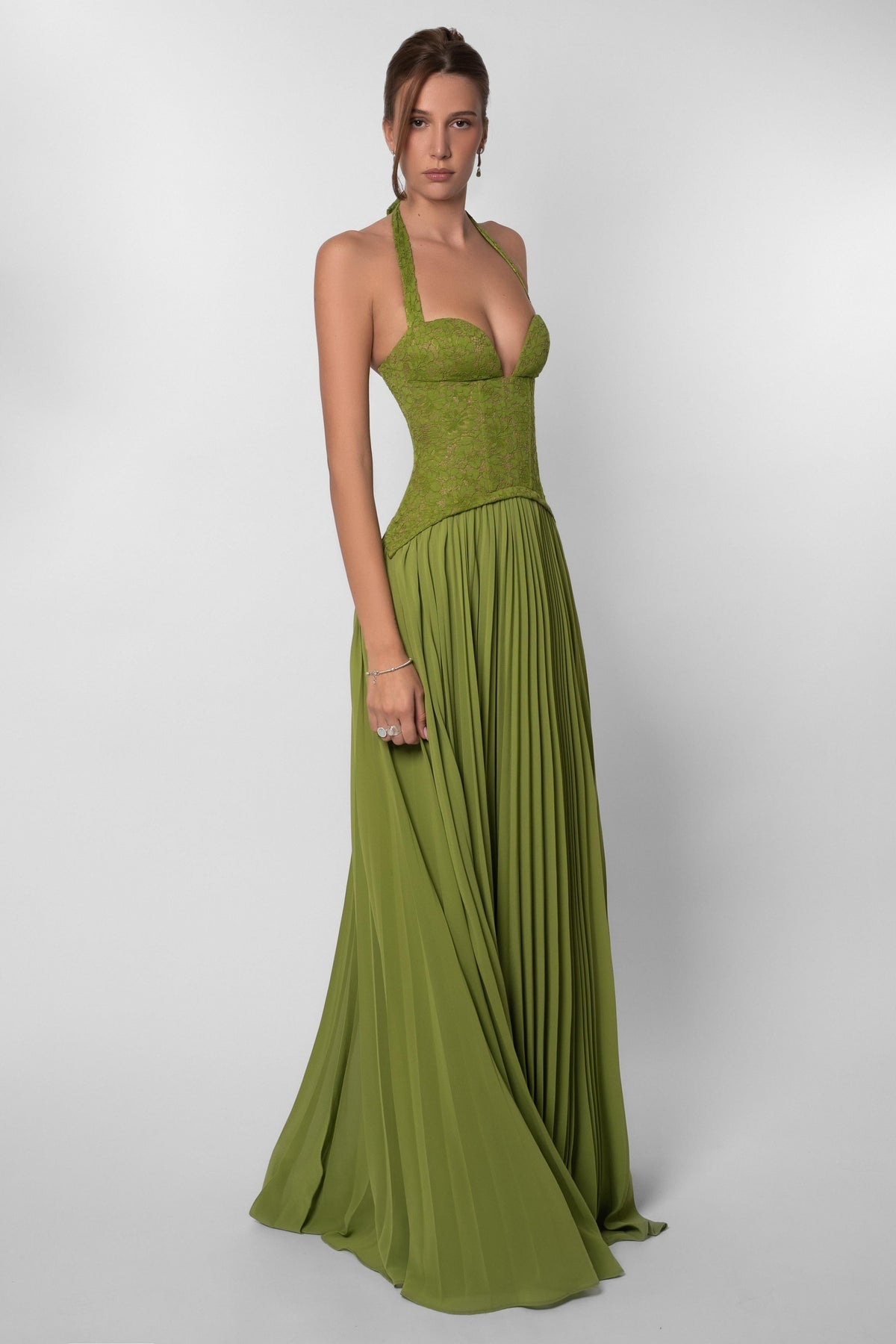 Lace Sweetheart Green Maxi