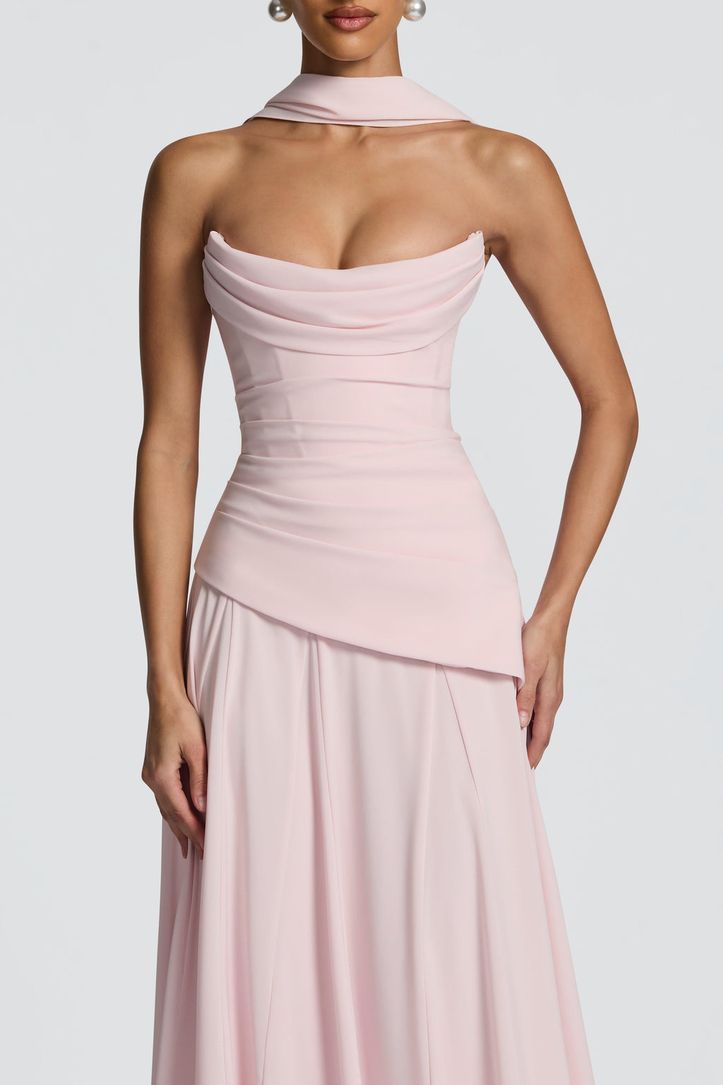 Double-Layer Chiffon Tie-Up Maxi