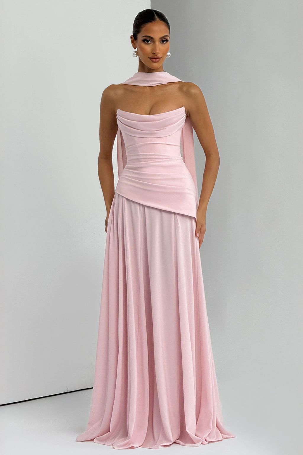 Double-Layer Chiffon Tie-Up Maxi