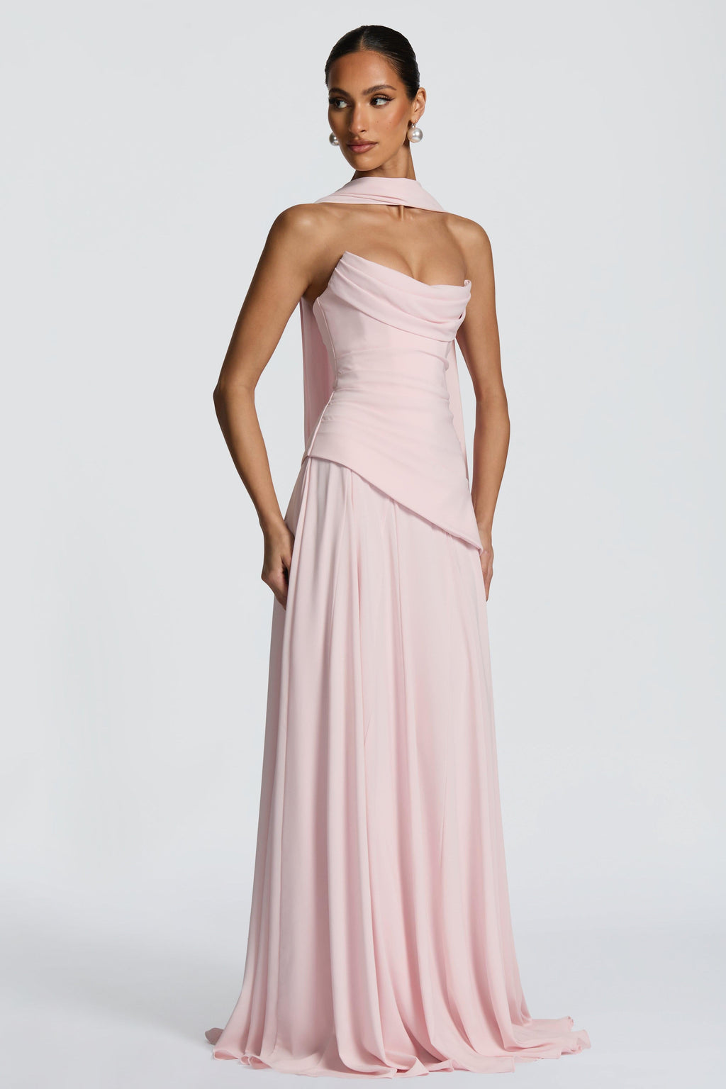 Double-Layer Chiffon Tie-Up Maxi