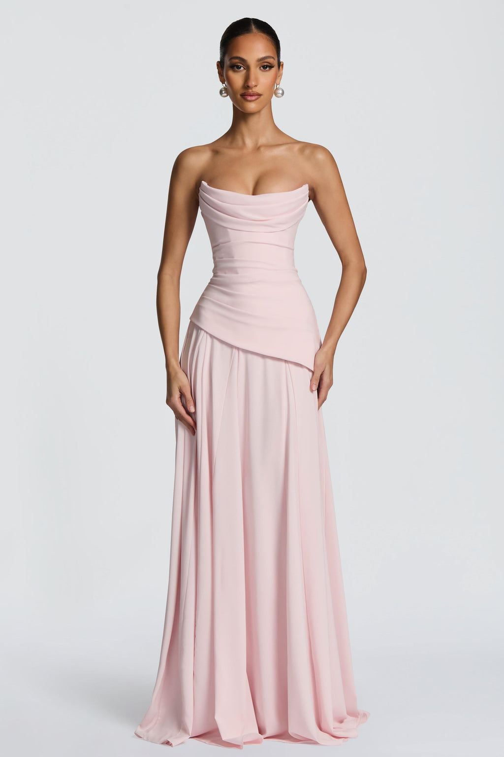 Double-Layer Chiffon Tie-Up Maxi