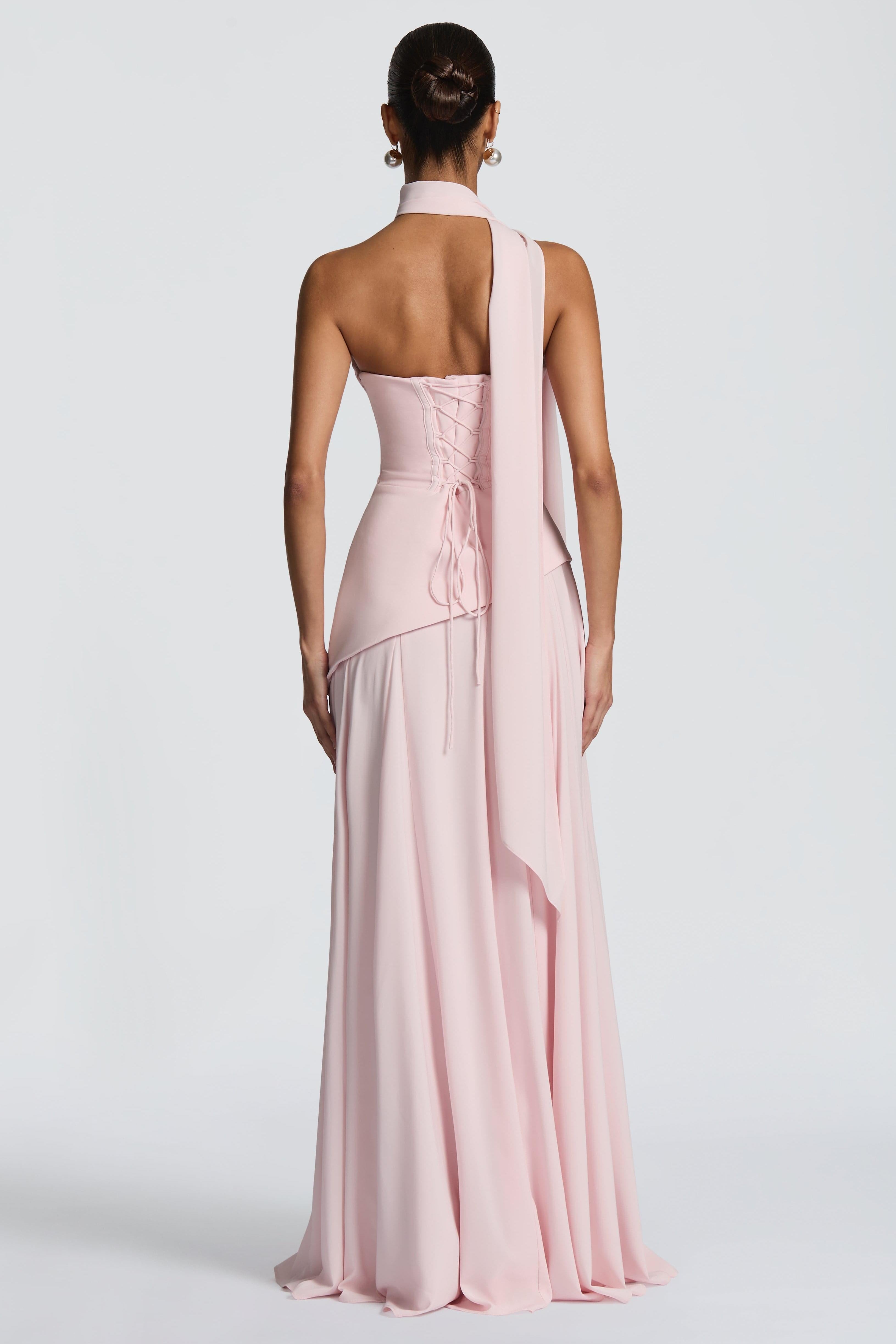 Double-Layer Chiffon Tie-Up Maxi