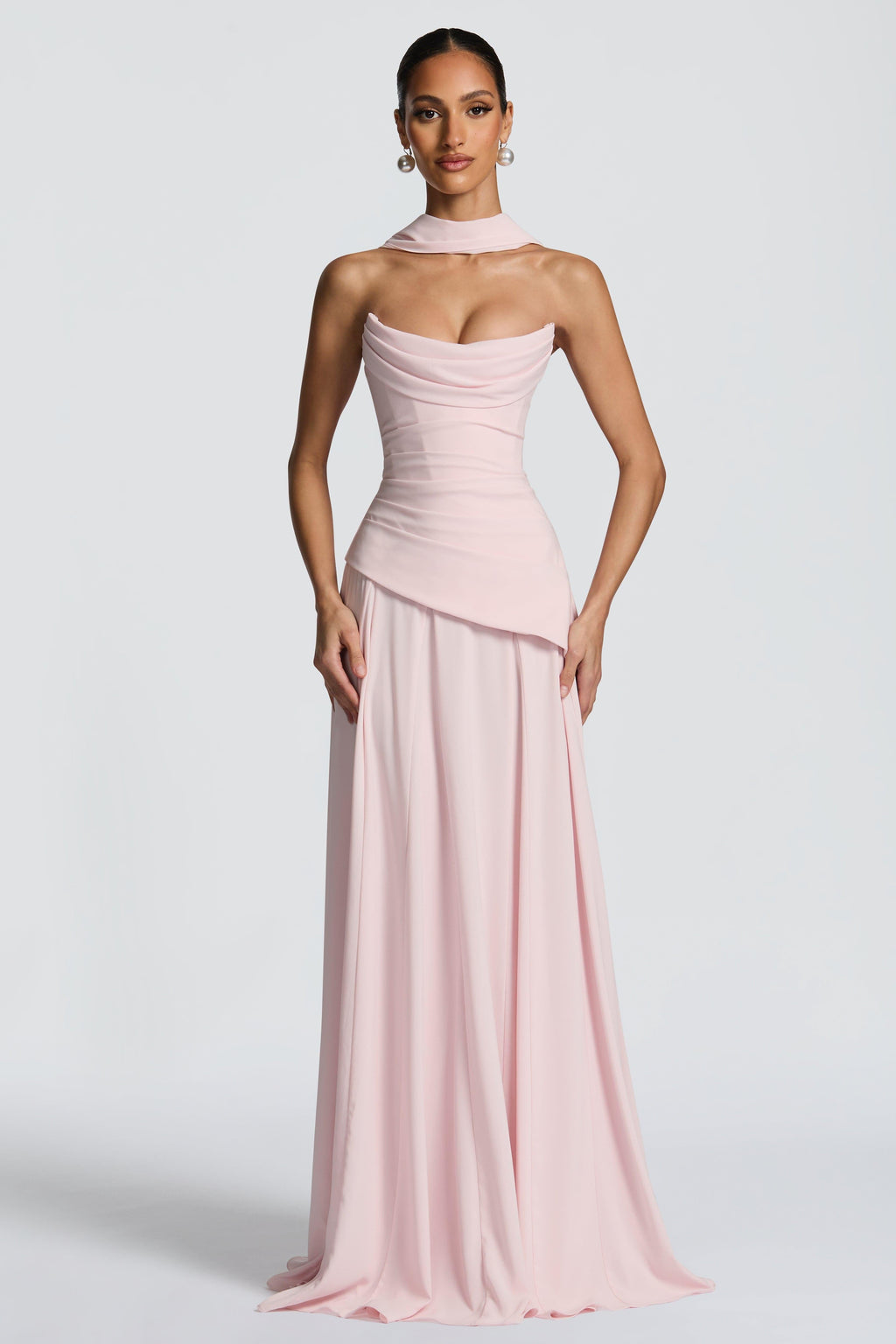 Double-Layer Chiffon Tie-Up Maxi