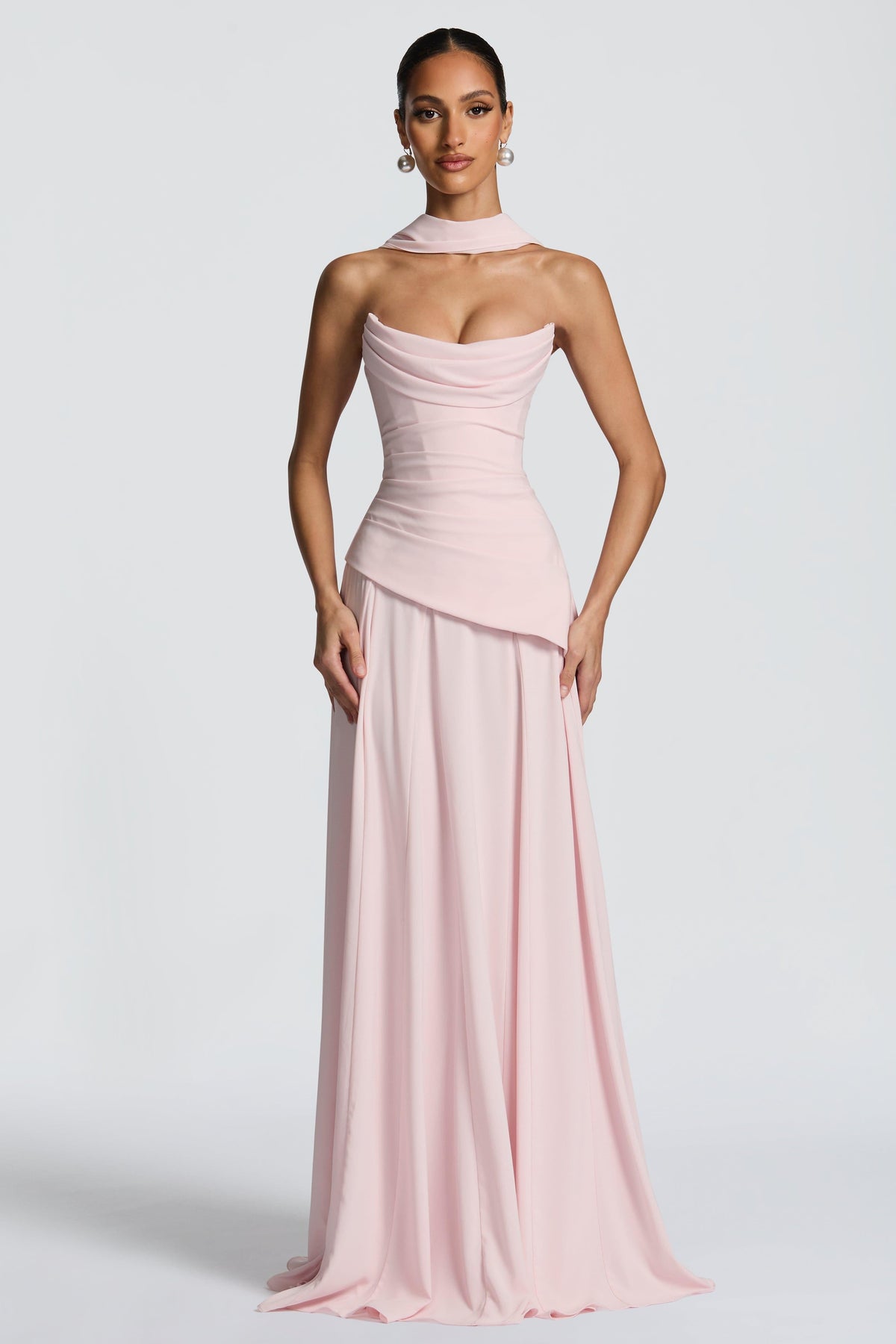 Double-Layer Chiffon Tie-Up Maxi
