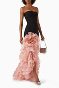 Chiffon-Bandage Draped Gown