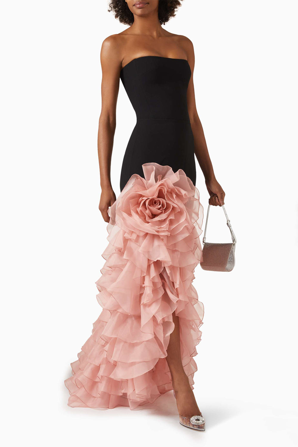 Chiffon-Bandage Draped Gown