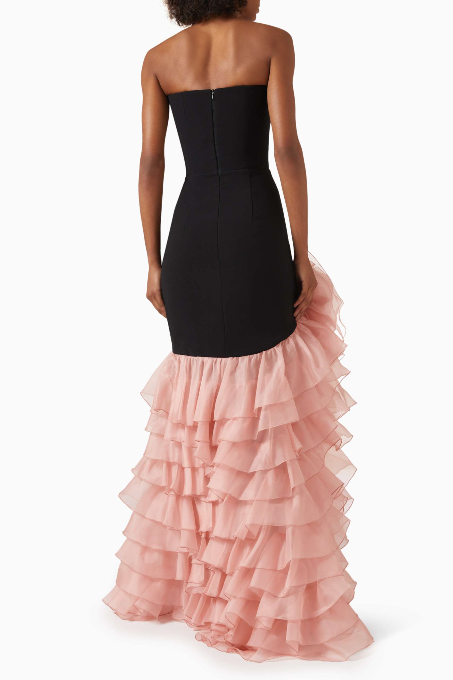 Chiffon-Bandage Draped Gown