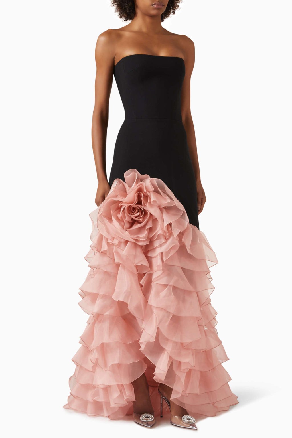 Chiffon-Bandage Draped Gown