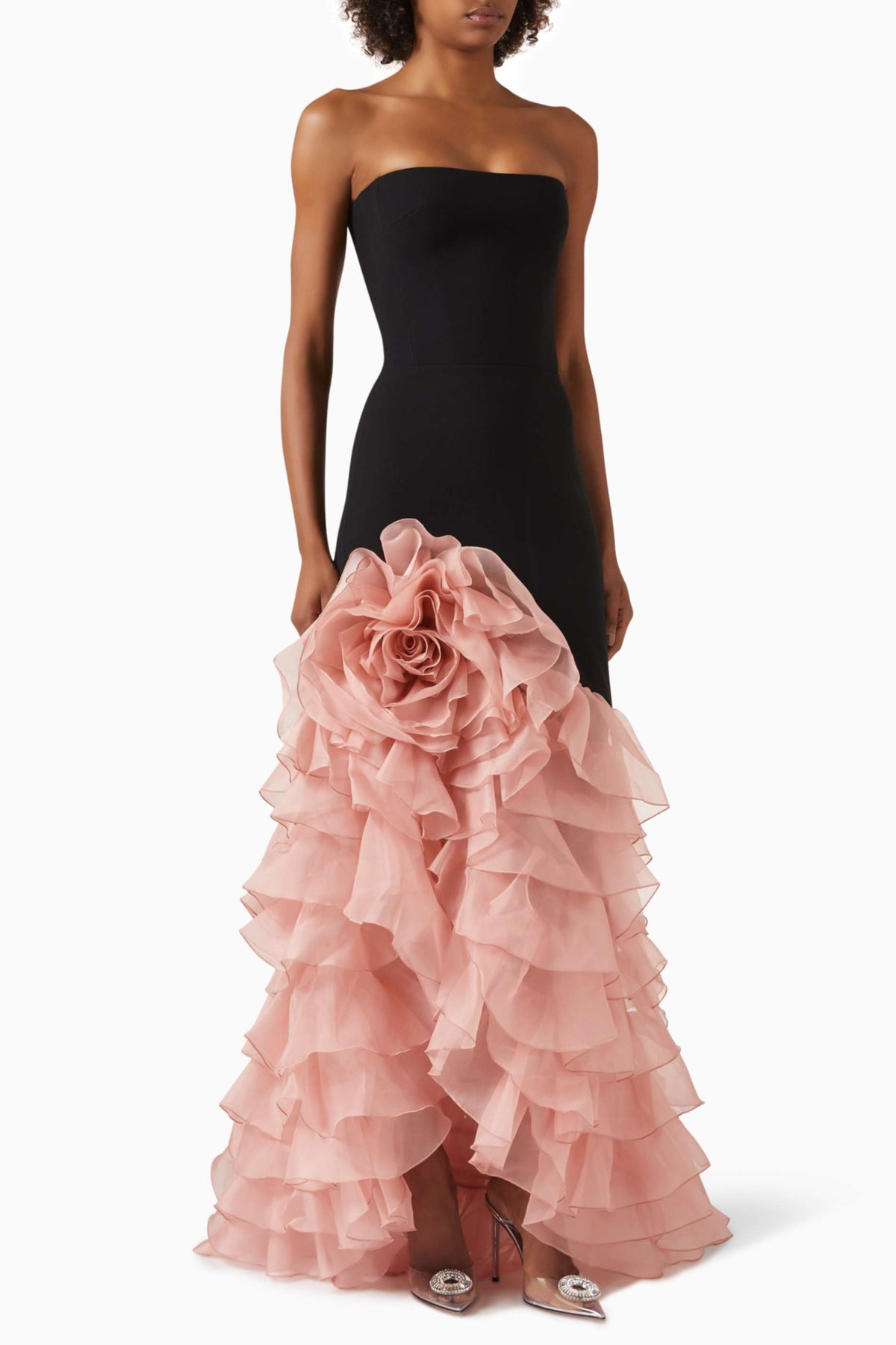 Chiffon-Bandage Draped Gown