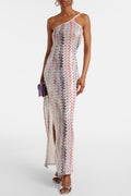 Off-Shoulder Multi-Color Maxi