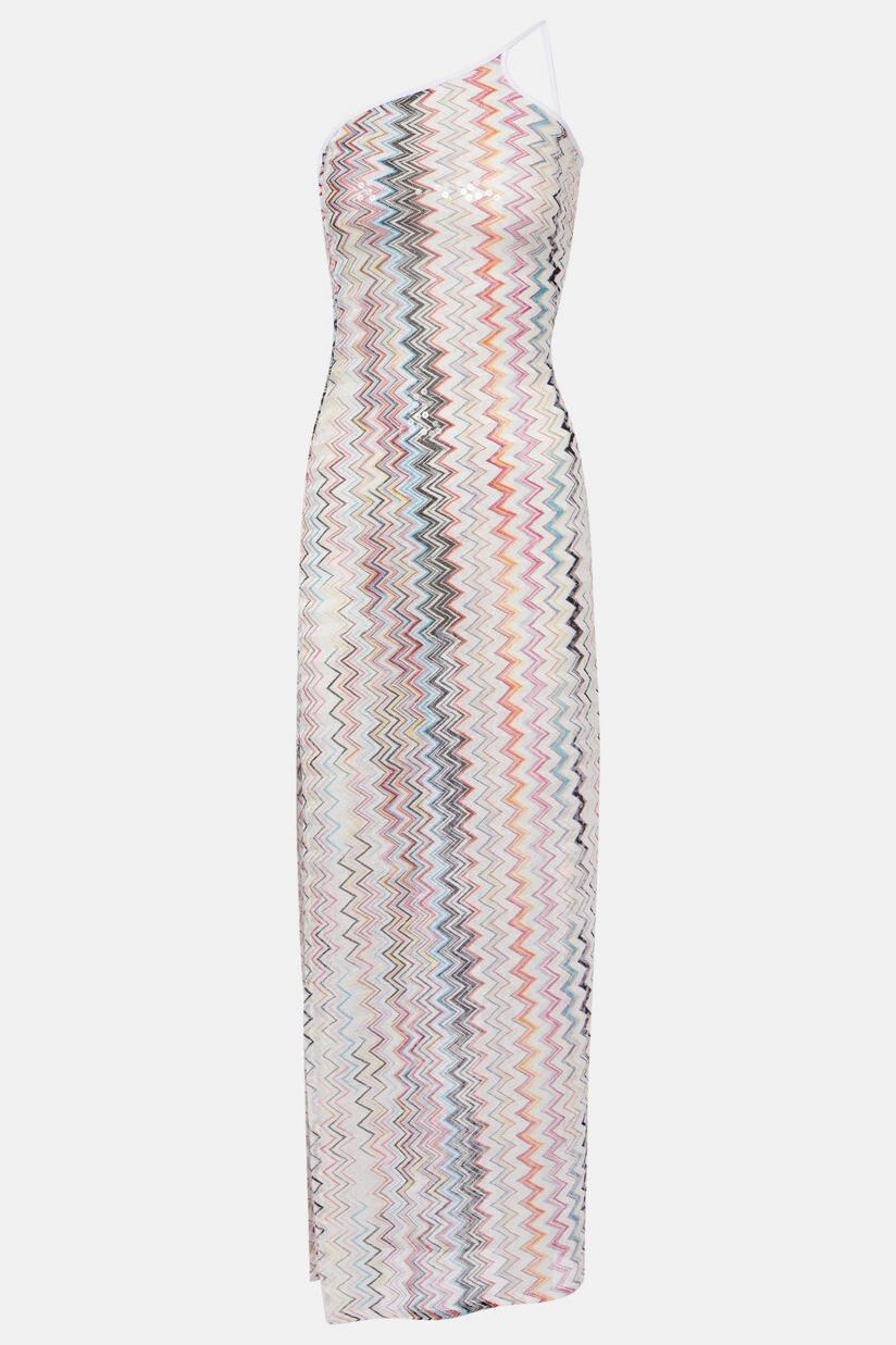 Off-Shoulder Multi-Color Maxi