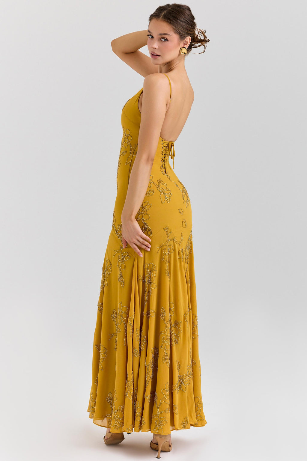 Square Collar Chiffon Maxi