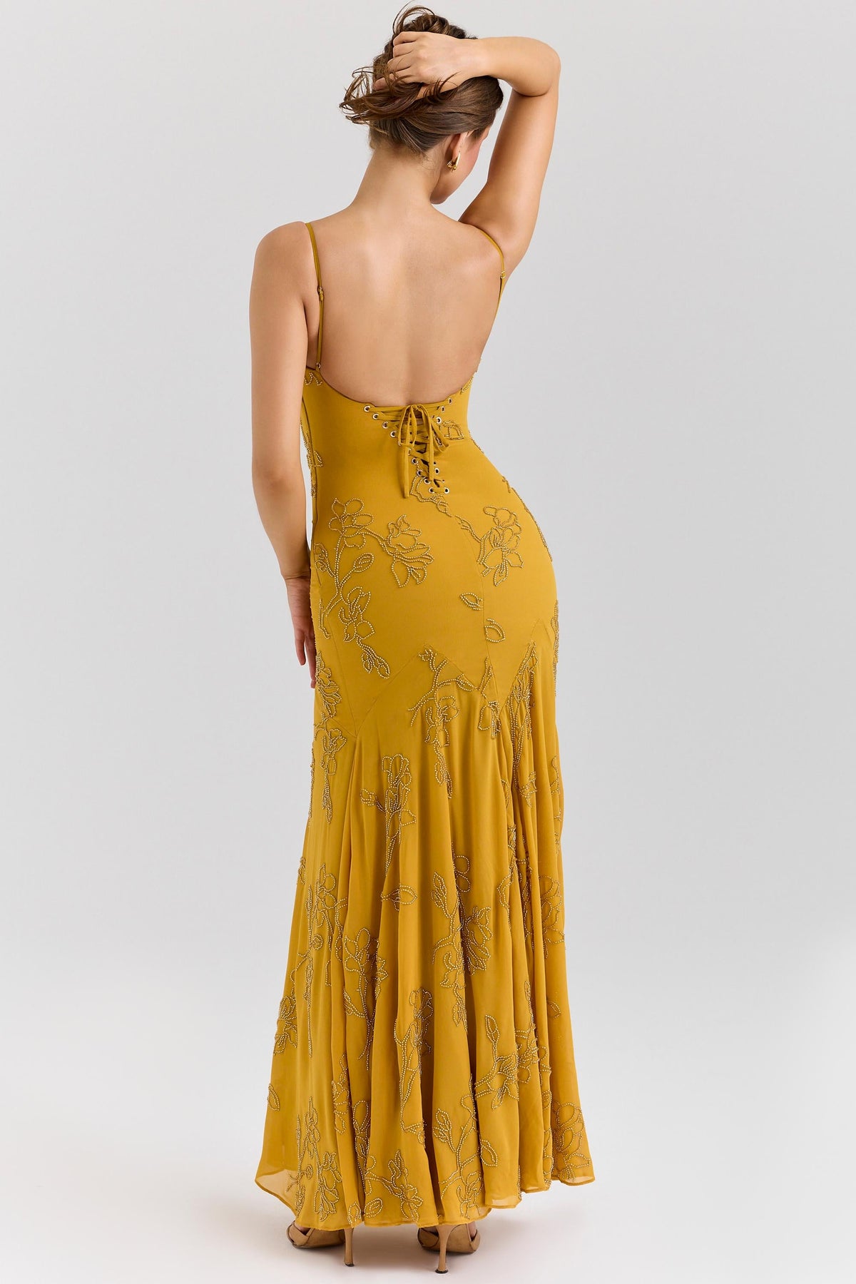 Square Collar Chiffon Maxi