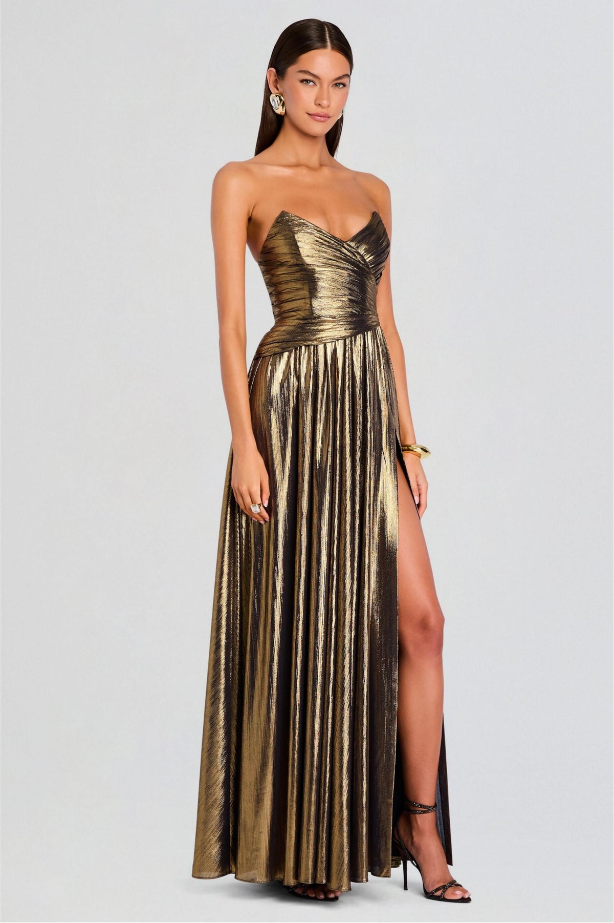 Gold Drape Metallic Maxi