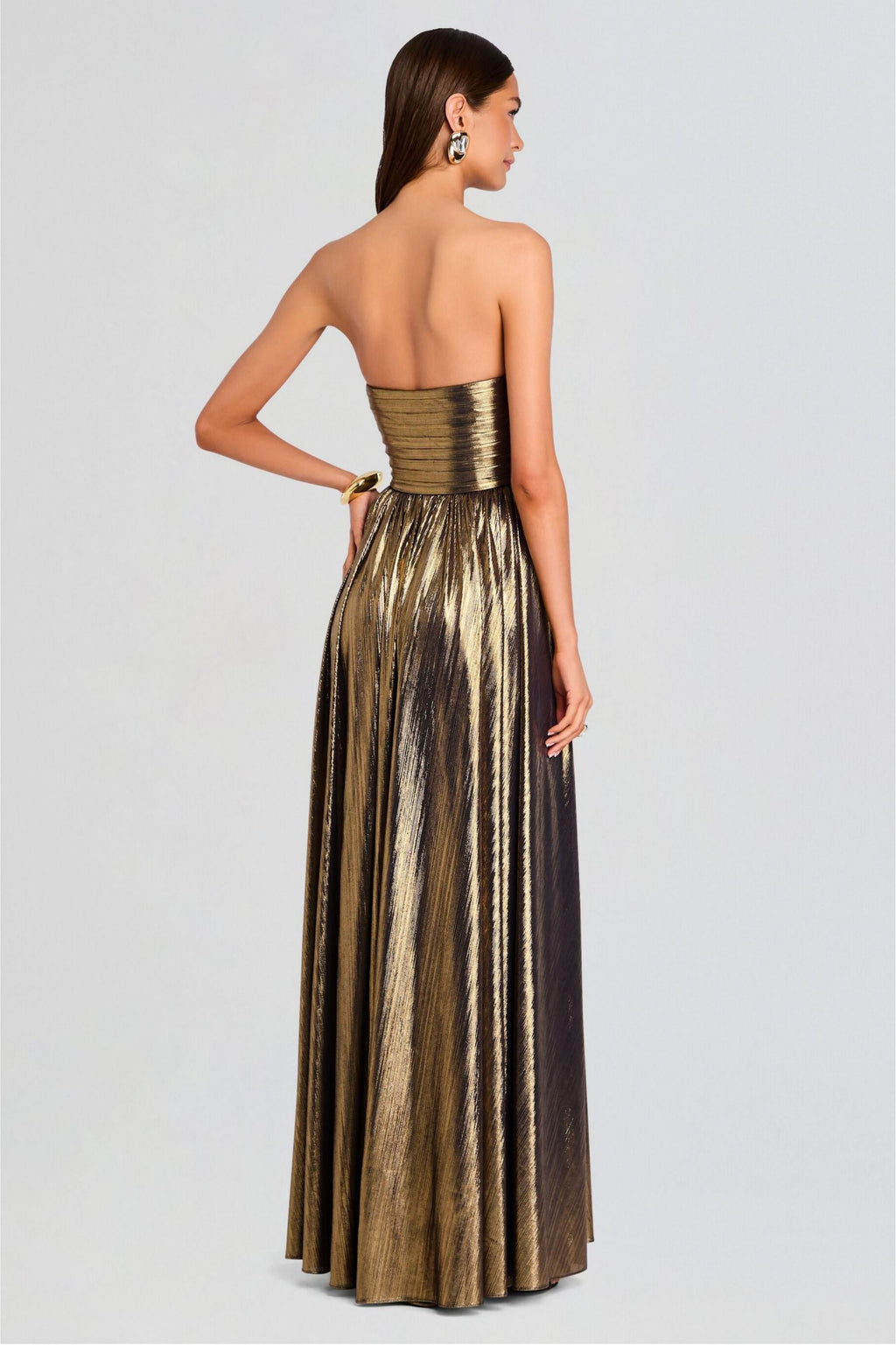 Gold Drape Metallic Maxi