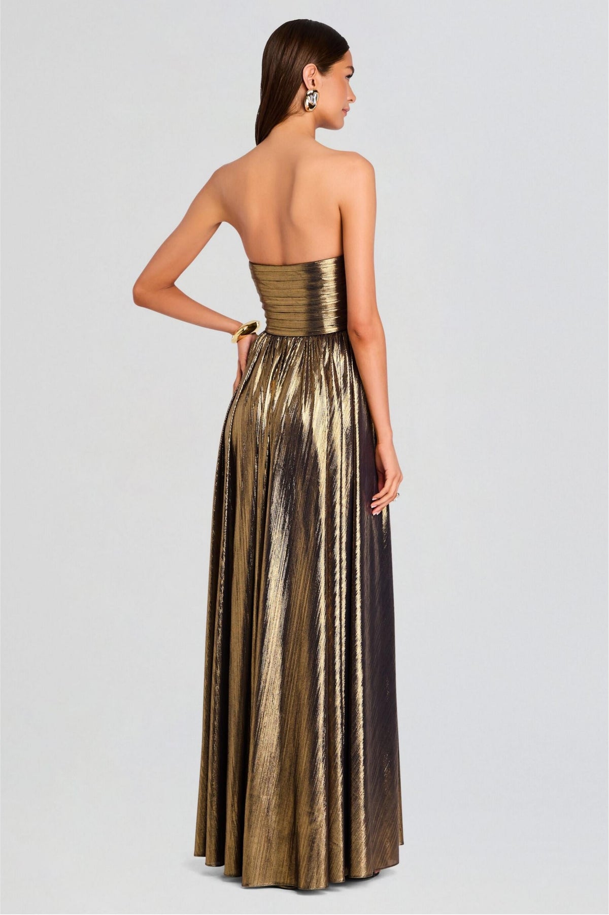 Gold Drape Metallic Maxi