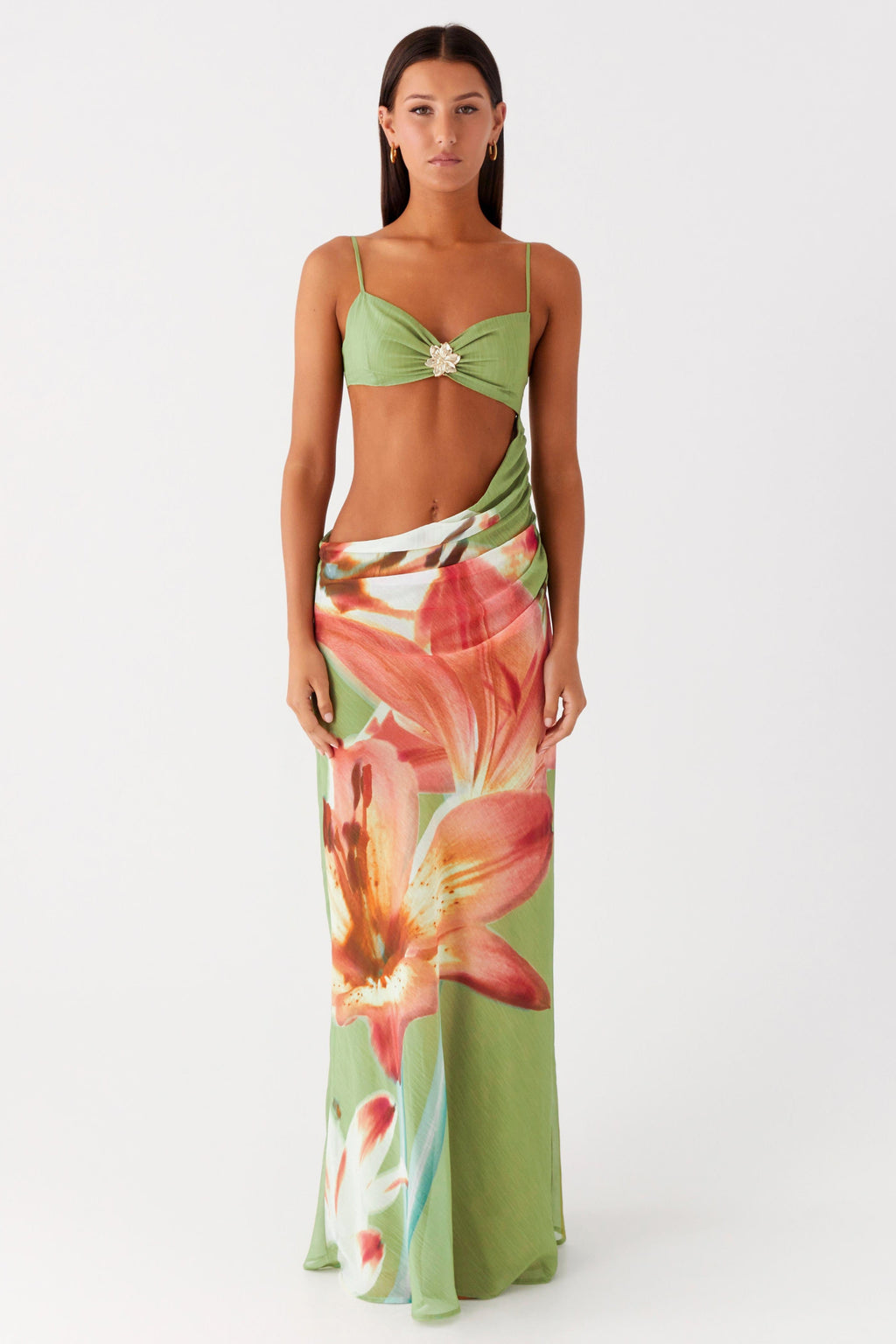 Jersey Luminous Floral Maxi