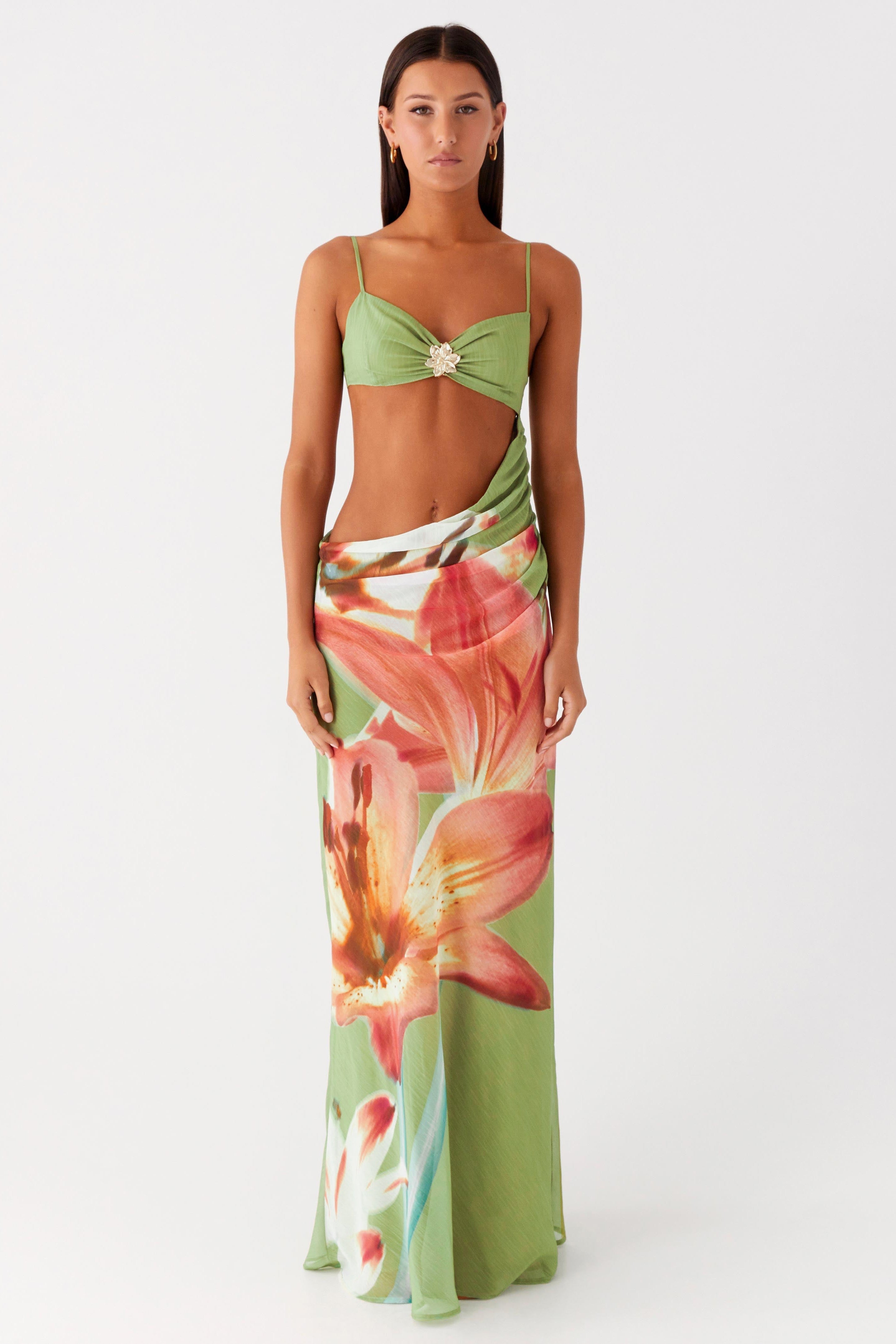 Jersey Luminous Floral Maxi