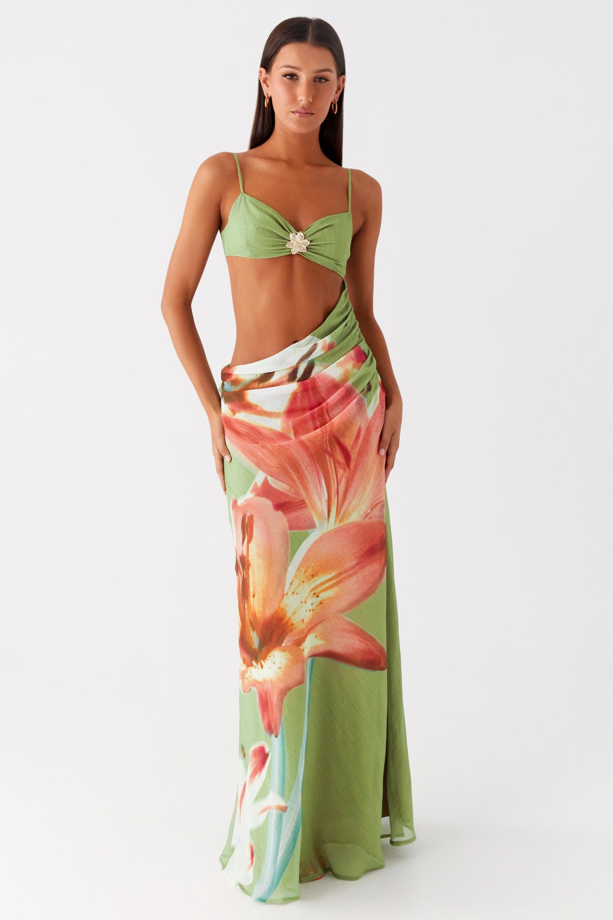 Jersey Luminous Floral Maxi