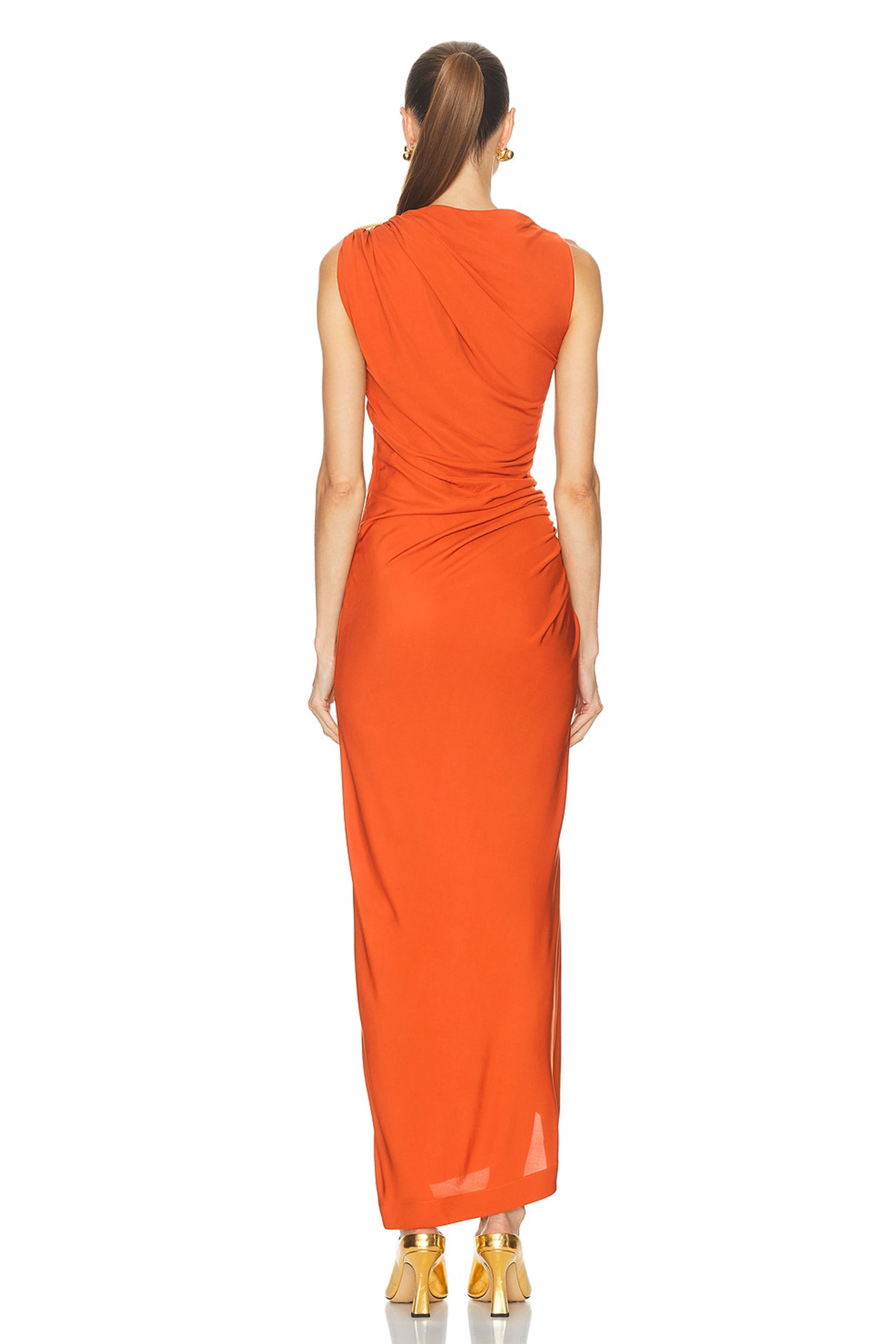 High-Stretch Metallic Texture Dress