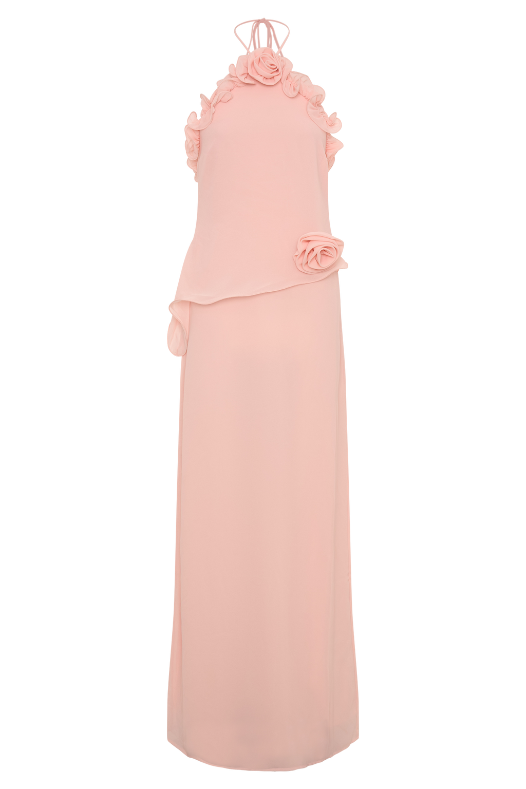 Ruffle High-Stretch Pink Dress