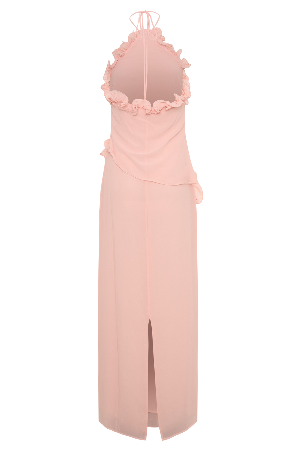 Ruffle High-Stretch Pink Dress