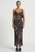 Leopard High-Stretch Open Back Midi